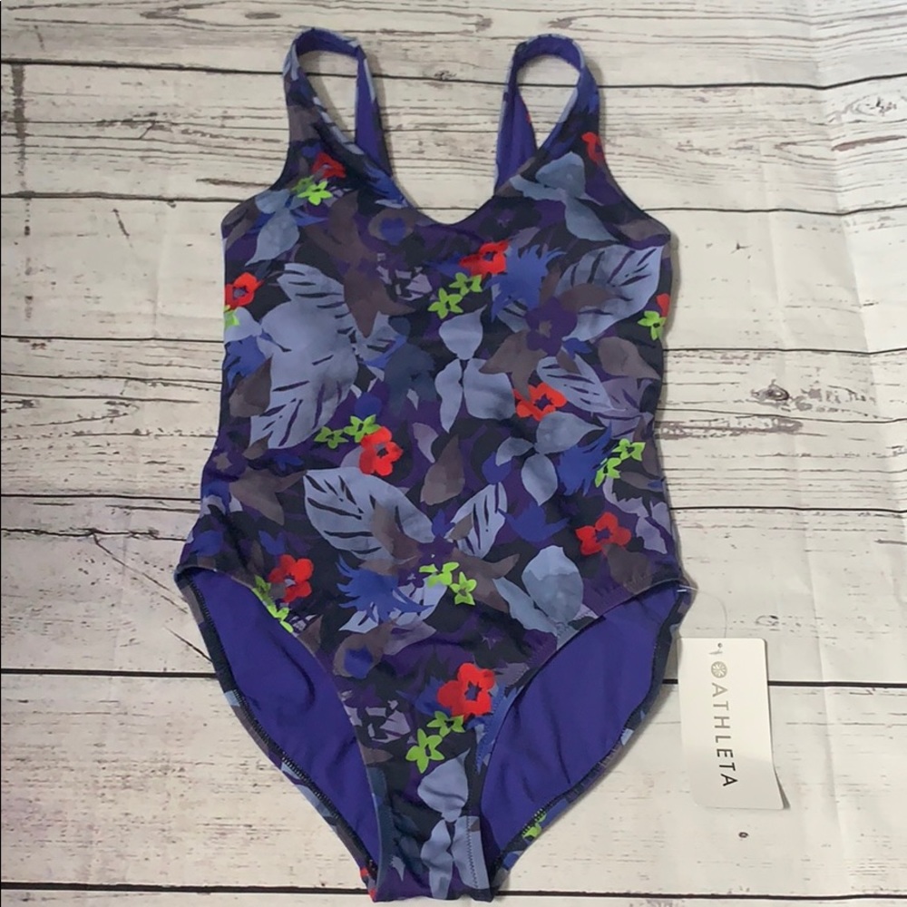 Athleta Twilight Tropic V-Neck One Piece - Picture 4 of 7